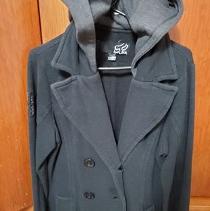 Fox racing hooded peacoat